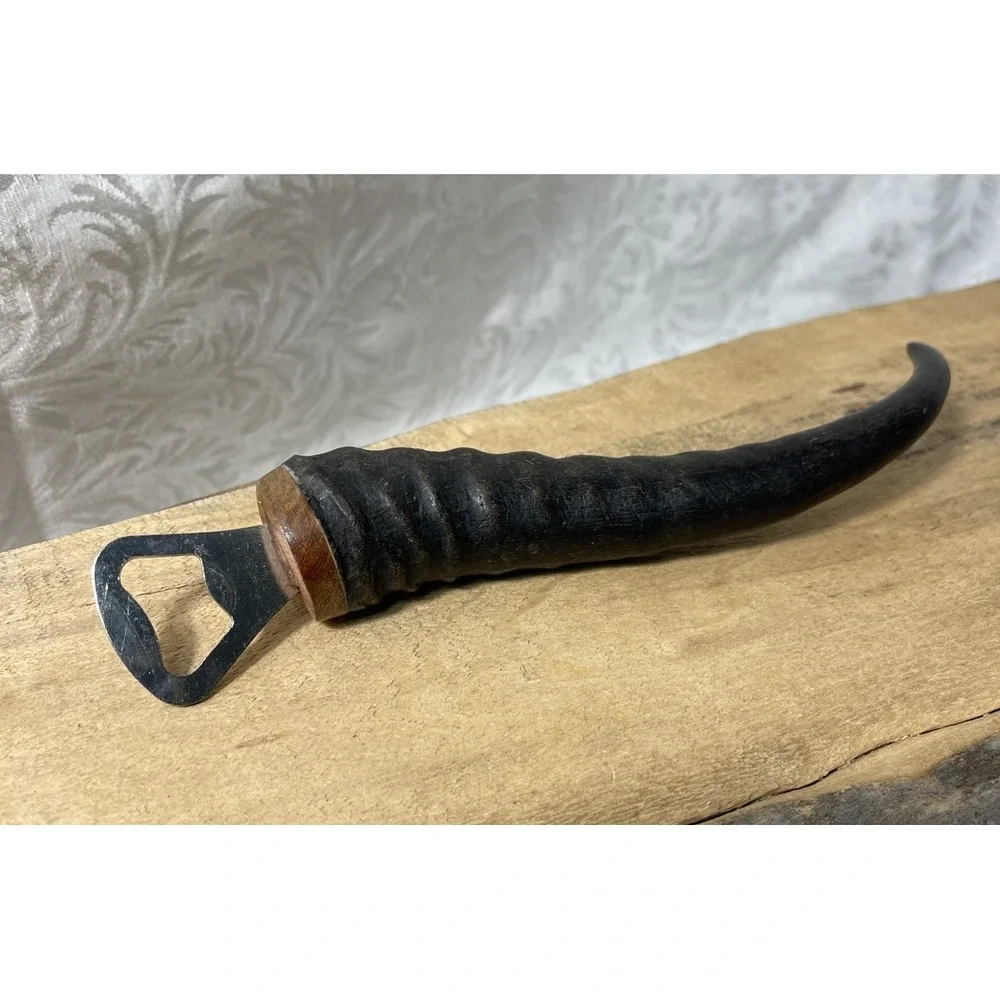Africa Horn Springbok Antelope Antler Black Bottle Can Opener Unique Gift Barwar